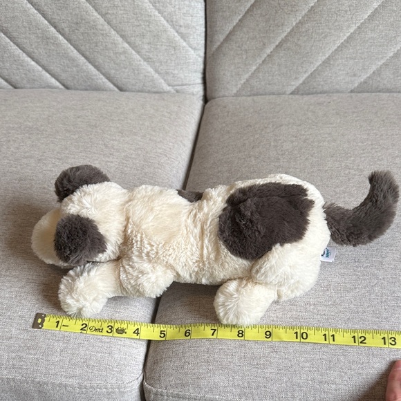 Jellycat Dashing Dog 11 inches - White and Grey/Brown - Picture 4 of 5